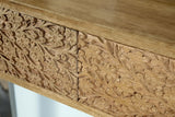 Draco Natural 2-drawer Console Table Hand Carved Details - Ornate Home