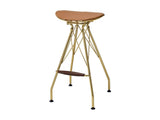 Dragea Whiskey PU & Gold Bar Stool - Ornate Home