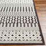 Drago Black Trellis Washable Rug - Clearance - Ornate Home