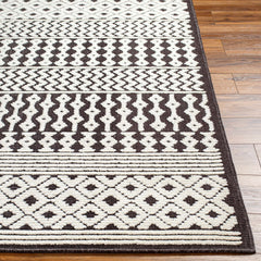 Drago Black Trellis Washable Rug - Clearance - Ornate Home