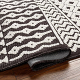 Drago Black Trellis Washable Rug - Clearance - Ornate Home