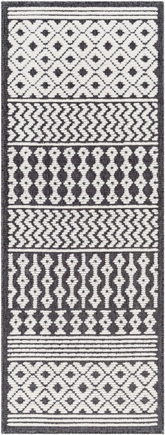 Drago Black Trellis Washable Rug - Clearance - Ornate Home