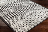 Drago Black Trellis Washable Rug - Clearance - Ornate Home