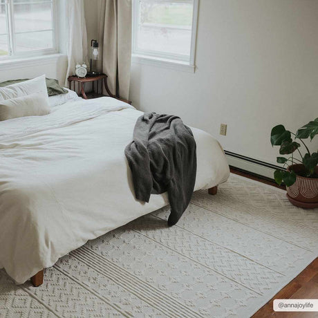 Drago White Washable Area Rug - Ornate Home