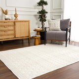 Drago White Washable Area Rug - Ornate Home