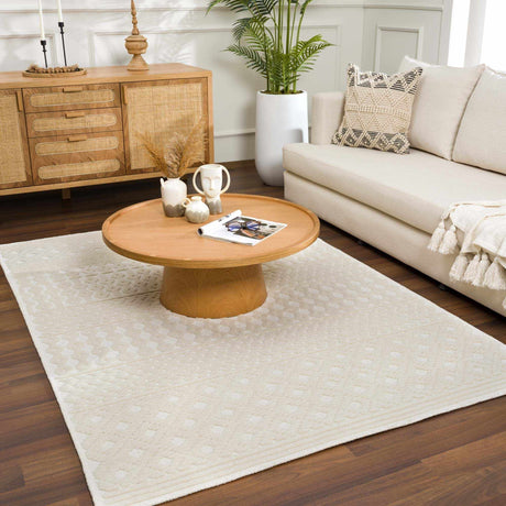 Drago White Washable Area Rug - Ornate Home