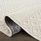 Drago White Washable Area Rug - Ornate Home