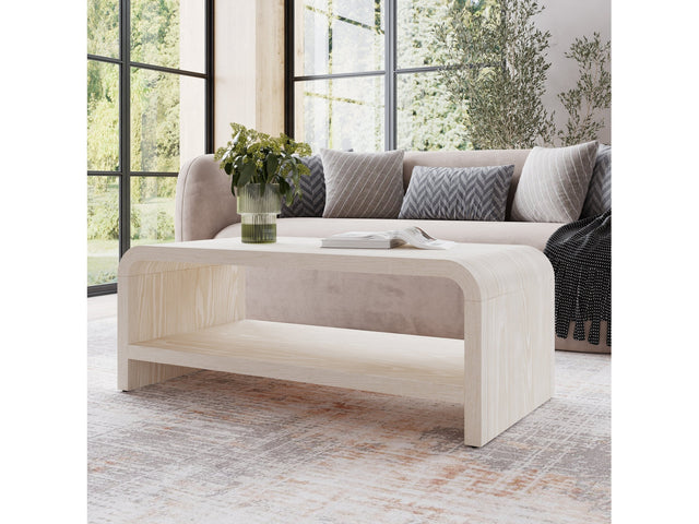 Drake Ash Wood Coffee Table in Sugar - Ornate Home