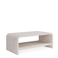 Drake Ash Wood Coffee Table in Sugar - Ornate Home