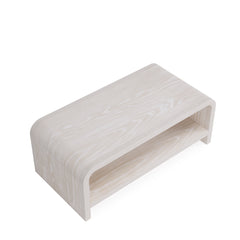 Drake Ash Wood Coffee Table in Sugar - Ornate Home