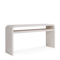 Drake Ash Wood Console Table in Sugar - Ornate Home