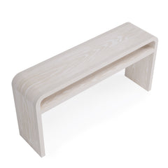 Drake Ash Wood Console Table in Sugar - Ornate Home