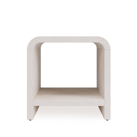 Drake Ash Wood Side Table in Sugar - Ornate Home