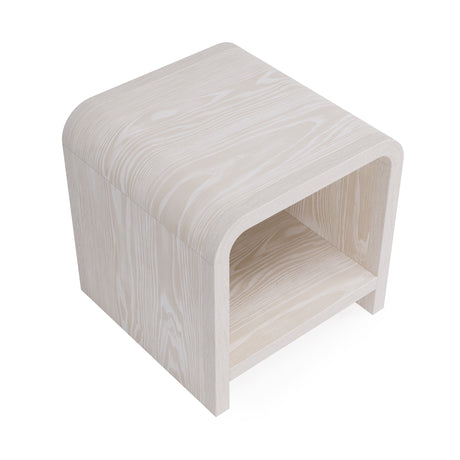 Drake Ash Wood Side Table in Sugar - Ornate Home