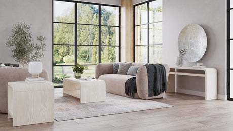 Drake Ash Wood Side Table in Sugar - Ornate Home