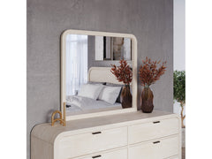 Drake Beveled Glass Wall or Dresser Mirror in Sugar - Ornate Home