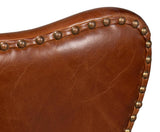 Drake Brown Distilled Leather Chair - Ornate Home