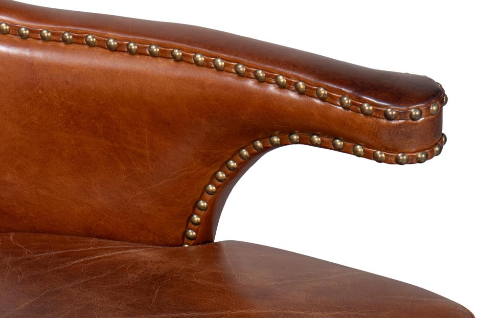 Drake Brown Distilled Leather Chair - Ornate Home