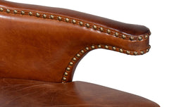 Drake Brown Distilled Leather Chair - Ornate Home