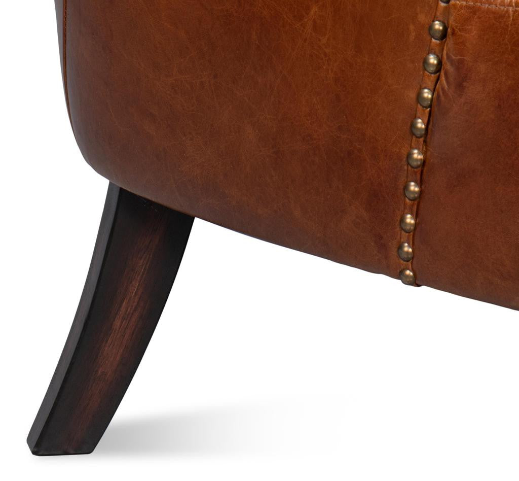 Drake Brown Distilled Leather Chair - Ornate Home
