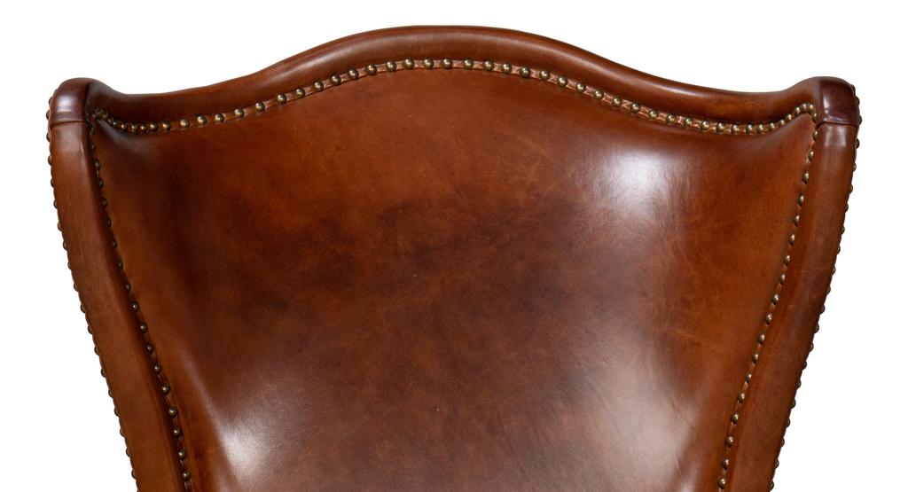 Drake Brown Distilled Leather Chair - Ornate Home