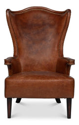 Drake Brown Distilled Leather Chair - Ornate Home