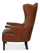 Drake Brown Distilled Leather Chair - Ornate Home