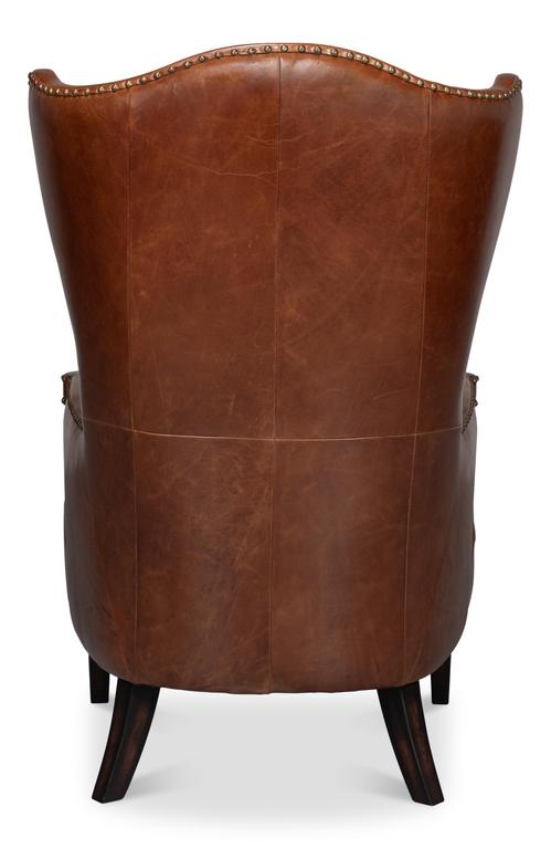 Drake Brown Distilled Leather Chair - Ornate Home