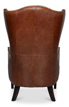 Drake Brown Distilled Leather Chair - Ornate Home