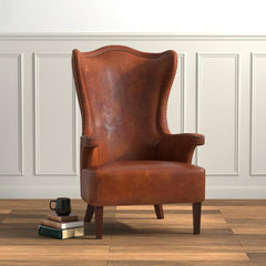 Drake Brown Distilled Leather Chair - Ornate Home