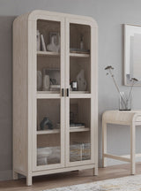 Drake Glass Door Wooden Bookcase in Sugar - Ornate Home