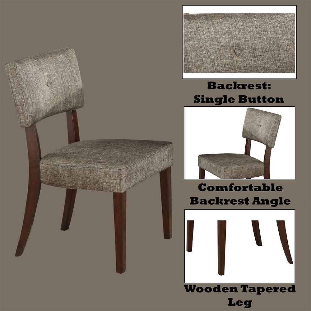 Drake Gray Fabric & Espresso Side Chair - Ornate Home