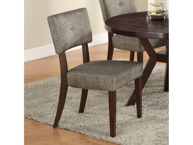 Drake Gray Fabric & Espresso Side Chair - Ornate Home