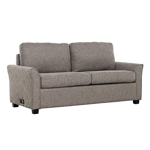 Drake Gray Linen Fold-out Full Sleeper Sofa - Ornate Home