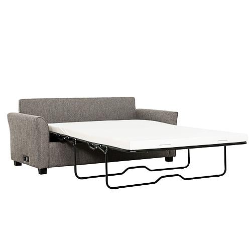 Drake Gray Linen Fold-out Full Sleeper Sofa - Ornate Home