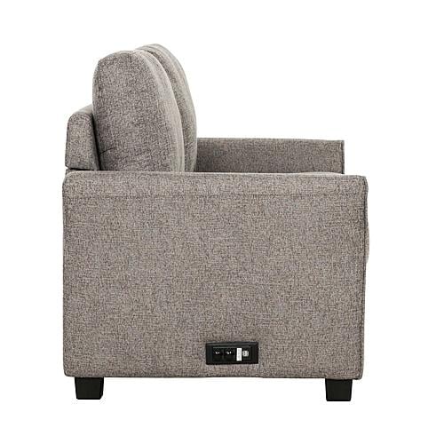 Drake Gray Linen Fold-out Full Sleeper Sofa - Ornate Home