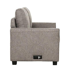 Drake Gray Linen Fold-out Full Sleeper Sofa - Ornate Home