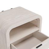 Drake One Drawer One Shelf USB-Charging Nightstand in Sugar - Ornate Home