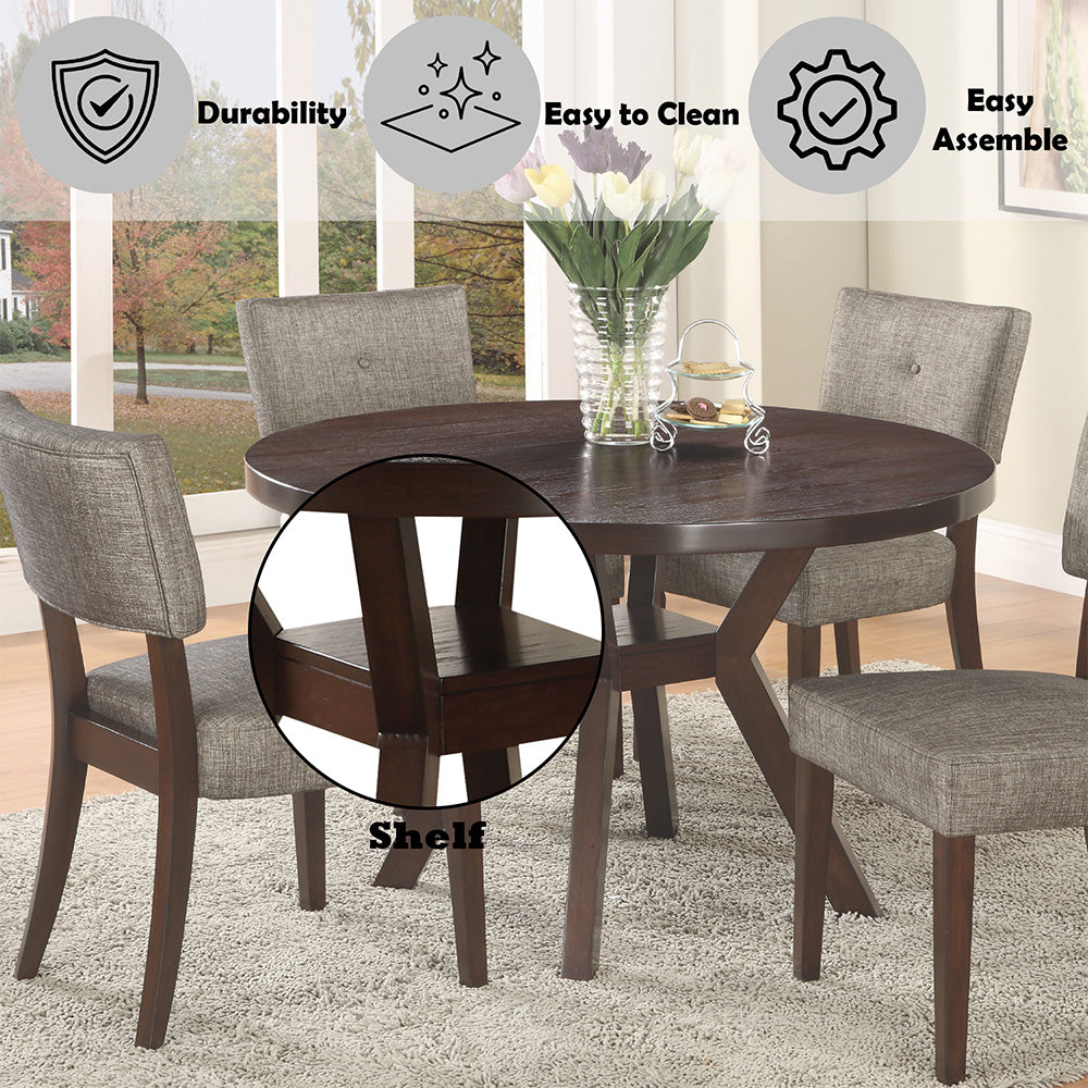 Drake Round Dining Table in Espresso 16250 - Ornate Home
