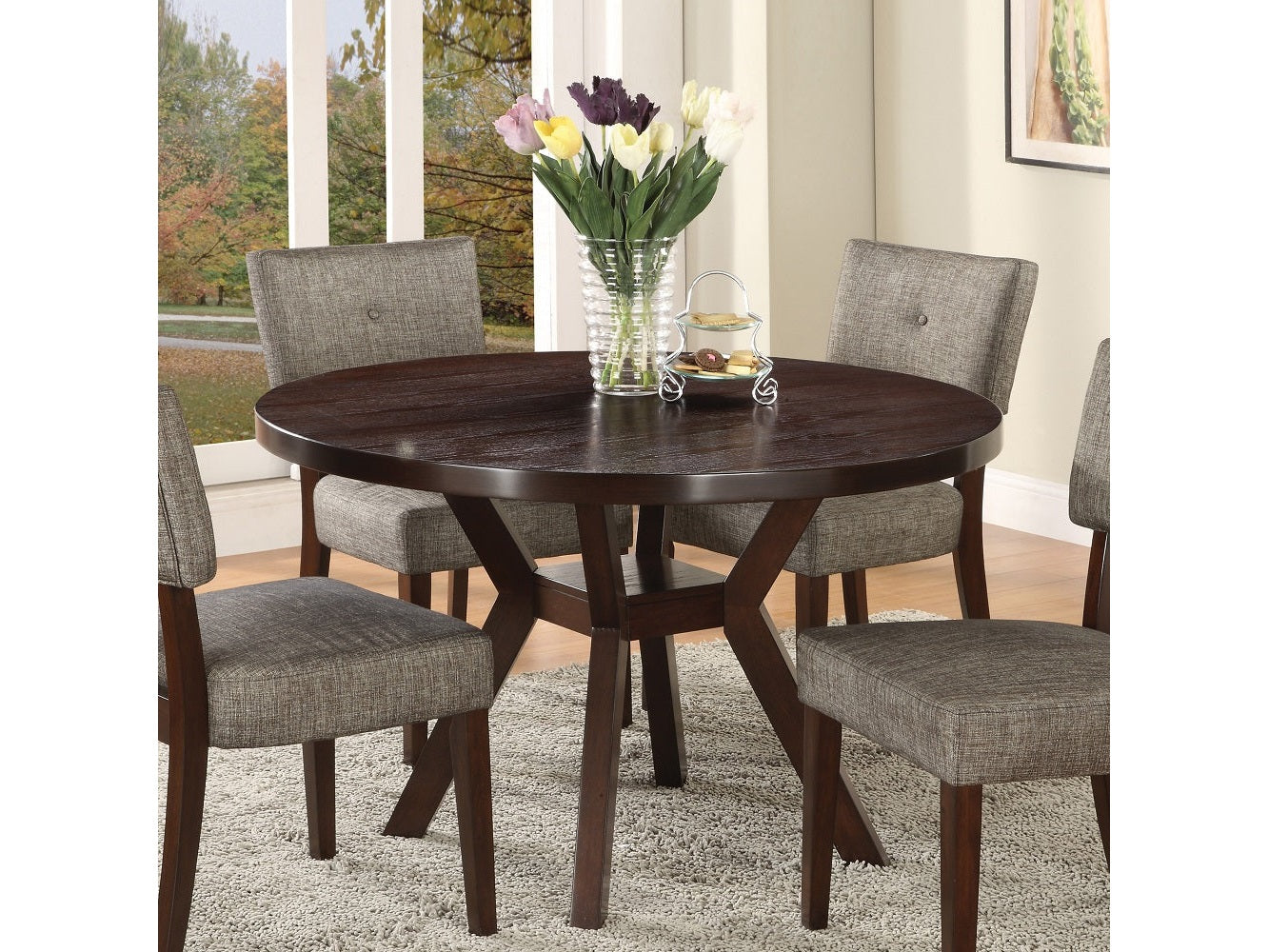 Drake Round Dining Table in Espresso 16250 - Ornate Home