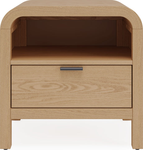 Drake Timber One Drawer Nightstand W/USB - Ornate Home