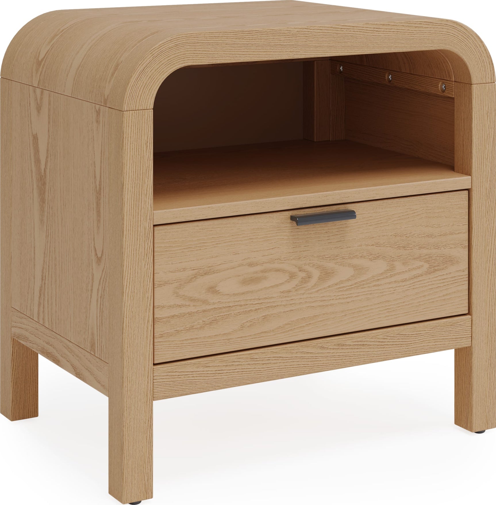 Drake Timber One Drawer Nightstand W/USB - Ornate Home