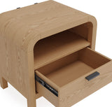 Drake Timber One Drawer Nightstand W/USB - Ornate Home