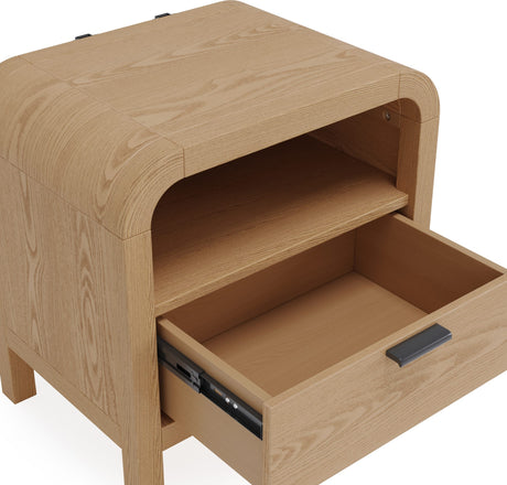 Drake Timber One Drawer Nightstand W/USB - Ornate Home