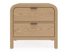 Drake Timber Two Drawer Nightstand W/USB - Ornate Home