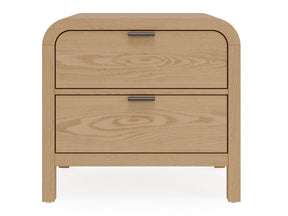 Drake Timber Two Drawer Nightstand W/USB - Ornate Home
