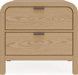 Drake Timber Two Drawer Nightstand W/USB - Ornate Home