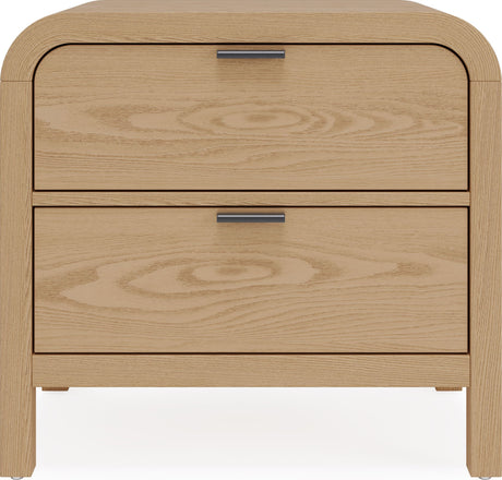 Drake Timber Two Drawer Nightstand W/USB - Ornate Home