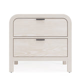 Drake Two Drawer USB-Charging Nightstand in Sugar - Ornate Home