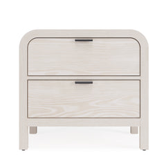 Drake Two Drawer USB-Charging Nightstand in Sugar - Ornate Home